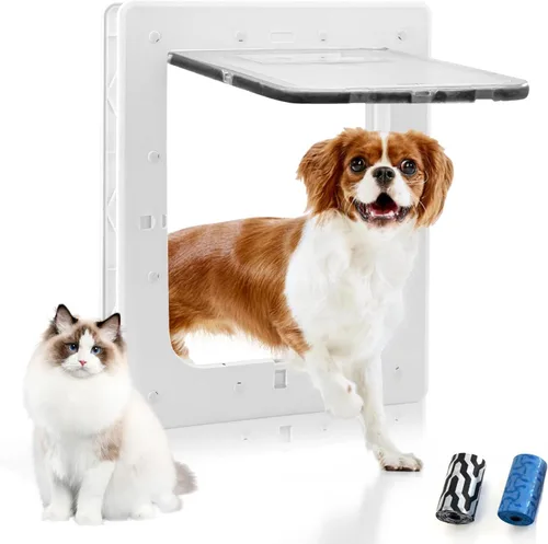 Vista 8 de Puerta grande para perro, puertas resistentes a la intemperie para perros de tamaño pequeño a XXXL u otras mascotas, mejorada y gruesa