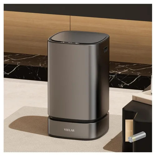 Vista 8 de Bote de basura con sensor de movimiento, contenedor de basura automático sin contacto de 5.5 galones para baño, dormitorio, cocina, oficina (negro)