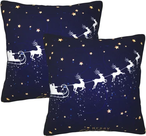 Vista 11 de Fundas de Almohada Flor de Pascua Dorada Copo de Nieve Navidad Xmas Juego de 2 Fundas de Almohadas Cuadradas Funda de Cojín Fundas de Almohadas