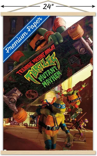 Vista 3 de Trends International Teenage Mutant Ninja Turtles: Mutant Mayhem - Póster de pared de una hoja, 22.37 x 34.00 pulgadas, paquete de impresión premium