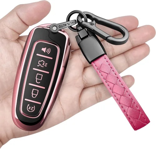 Vista 10 de Funda para Llavero de Ford con Llavero Carcasa de Llave de Protección Completa Suave Estuche de Llave Compatible con Ford C-Max Edge Escape Azul