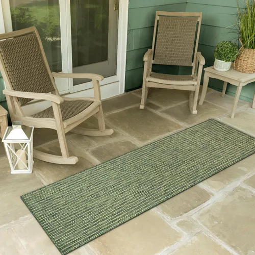Vista 46 de Liora Manne Carmel - Alfombra tejida de perfil bajo de fácil cuidado para interiores y exteriores, color aguamarina, 6 pies 6 pulgadas x 9 pies 4