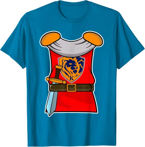Vista 5 de Disfraz medieval de caballero de Halloween para adultos y niños, Negro, S