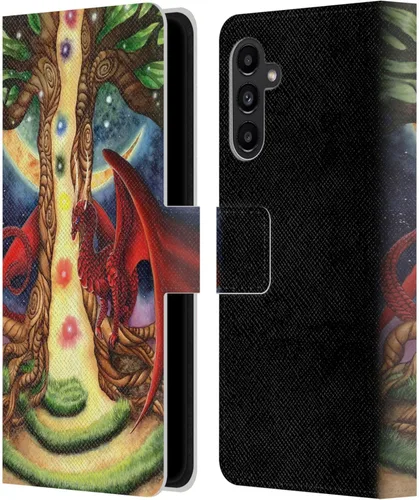 Vista 79 de Head Case Designs Officially Licensed Carla Morrow Galactic Entrancement Dragons Leather Wallet Case Compatible with Samsung Galaxy A07 4G