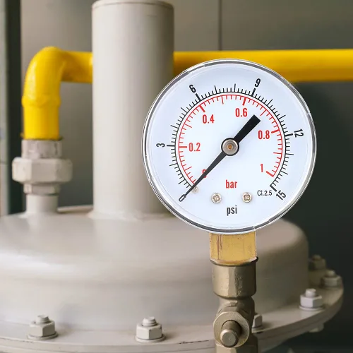 Vista 5 de Psi Presión Baja Presión 1/4 Npt Manómetro, Presión 1.969 in Dial 1/8 BSPT Conexión inferior para aire, agua, aceite, gas 0-15psi (0-15psi 0-1bar)