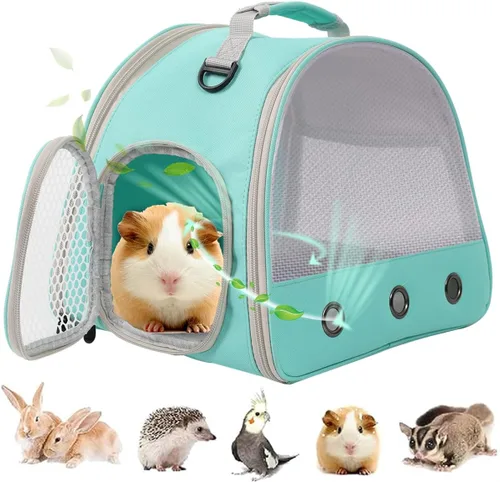 Vista 11 de Mochila de conejillo de indias, burbuja de cápsula espacial con ventana para animales pequeños, mochila para conejillo de indias, pájaro, conejito