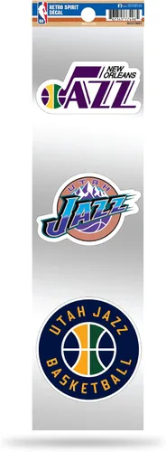 Vista 11 de Rico Industries NBA Basketball - Juego de calcomanías retro de 3 piezas