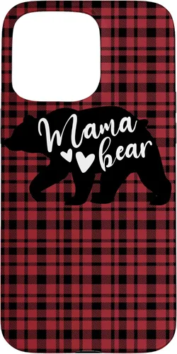 Vista 31 de Mama Bear Buffalo Black and Red Plaid Family Women Mom Gifts Case for iPhone 17