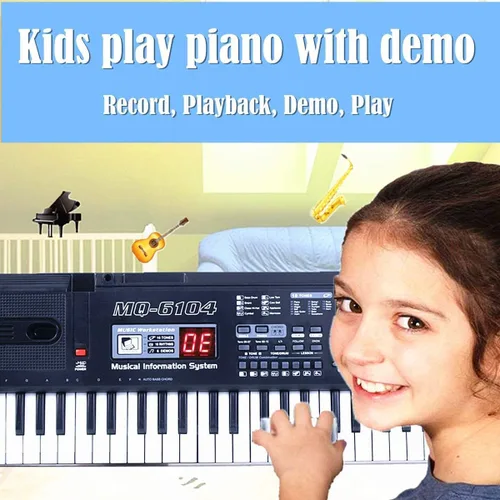 Vista 5 de SEMART teclado Piano digital piano eléctrico portátil teclado de música electrónica de 61 teclas juguete para niños principiantes niños pequeños