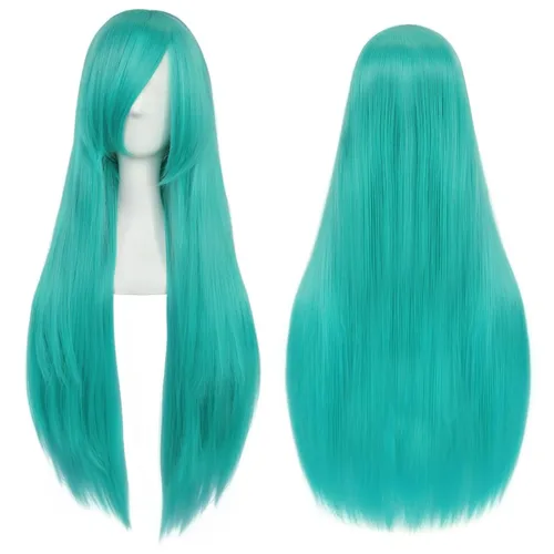 Vista 30 de anogol Vocaloid 32" 80 cm de largo recto de Cosplay peluca Pelucas Para Fiestas Halloween, Anaranjado