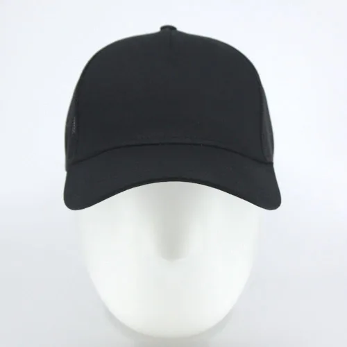 Vista 2 de The Vintage Year Gorra de béisbol ajustable de los deportes del camionero de la malla estructurada del algodón liso Negro