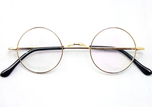 Vista 2 de Agstum Marco de gafas redondas retro de titanio puro sin almohadillas para la nariz