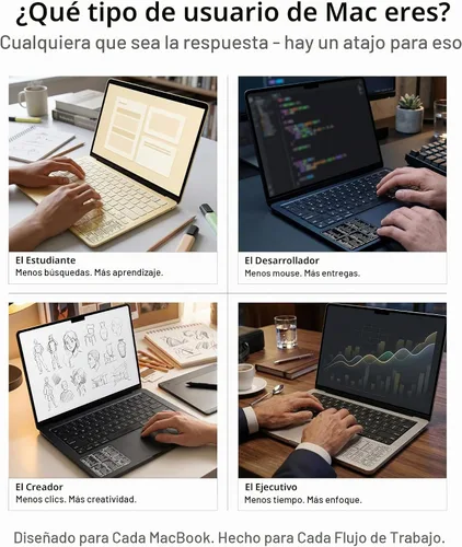 Vista 7 de Pegatina de accesos directos de Mac OS 2026, hoja de trucos de acceso directo de teclado, calcomanía de vinilo, sin residuos, para MacBook Air, Pro