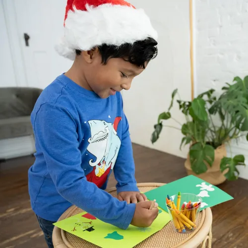 Vista 2 de READY 2 LEARN Calcomanías para rascar – Navidad – Paquete de 56 – Calcomanías personalizables y autoadhesivas – Calcomanías de Navidad rayables
