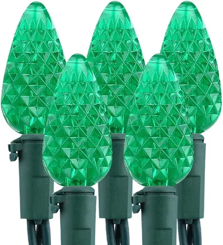 Vista 13 de Brizled Gentle Twinkle C5 - Luces de Navidad de 33 pies, 100 luces LED de Navidad, conectables de 120 V, luz blanca cálida para árbol de Navidad