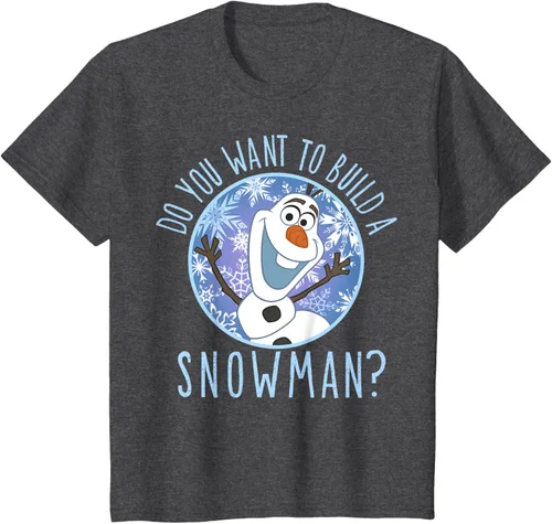 Vista 24 de Disney Camiseta Frozen Olaf con texto en inglés "Do You Want to Build A Snowman Negro