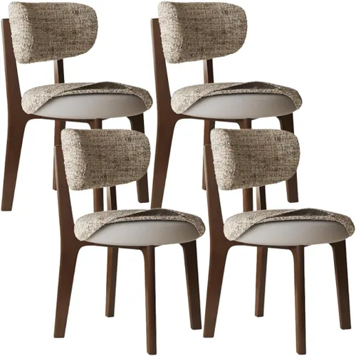 Vista 52 de YVYKFZD Solid Wood Dining Chairs, Armless Dining Room Chair Set, Upholstered Kitchen Chairs, Living Room Chair with Removable Fabric Seat Cushion
