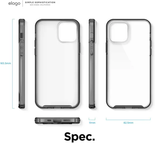 Vista 8 de elago Funda híbrida transparente compatible con iPhone 12 Pro Max de 6.7 pulgadas (negro) - Funda protectora a prueba de golpes