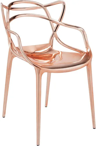 Vista 13 de Kartell Silla Masters de Philippe Starck con Eugeni Quitllet, paquete de 2, dorado metálico Metálico Dorado