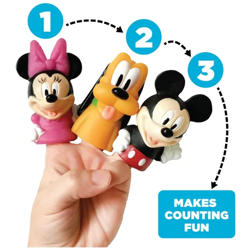 Vista 6 de Disney Mickey & Friends - Juego de marionetas de dedo de 10 piezas, recuerdos de fiesta, historia educativa, juguetes flotantes para piscina y playa