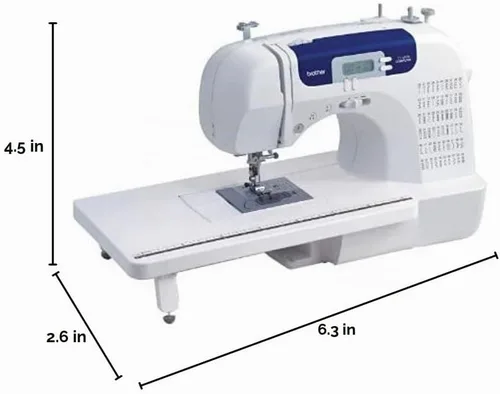 Vista 3 de Brother cs6000i Máquina de coser computarizada con tabla ancha, 60 tipos de puntada