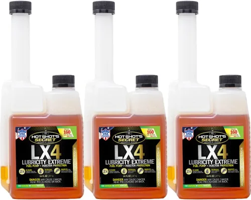Vista 6 de Hot Shot's Secret LX4 Lubricity Extreme 1 galón, tratamiento de combustible para todos los motores, aditivo de gasolina y diésel, el aditivo