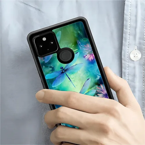 Vista 148 de Compatible con Google Pixel 4A 5G Mobile Case Creative Acrylic Panel trasero Silicona Protección Grip especialmente diseñado para Google Pixel 4A 5G