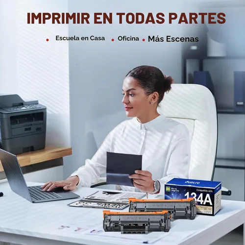 Vista 8 de Cartucho de tóner negro 134A, paquete de 2 piezas de repuesto para HP 134A