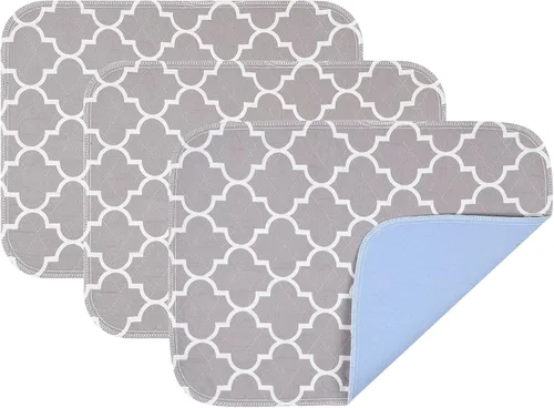 Vista 19 de OUTCREATOR® Almohadillas de cama lavables de 34" x 56" (paquete de 2), protector de colchón para incontinencia, almohadillas impermeables
