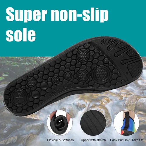Vista 2 de Metog Zapatos de agua, secado rápido, para deportes de playa, natación, surf, yoga, estilo pie desnudo, para hombre y mujer
