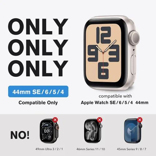 Vista 2 de amBand - Carcasa compatible con Apple Watch SE 3/SE 2/SE/6/5/4 de 1.732 pulgadas, M3 de 1.732 pulgadas, resistente correa táctica, protector