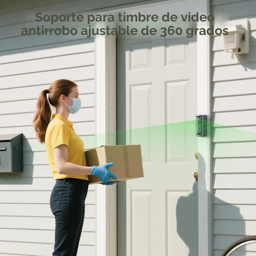 Vista 6 de Soporte para timbre Blink ajustable en ángulo de 360° compatible con timbre de video Blink (modelo 2025), soporte de cámara sin taladrar