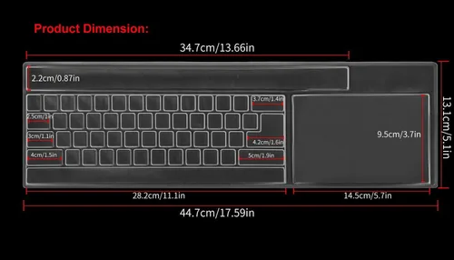Vista 2 de Piel clara de la cubierta del teclado de la computadora de escritorio para PC 104/107 teclas teclado estándar, anti polvo impermeable teclado