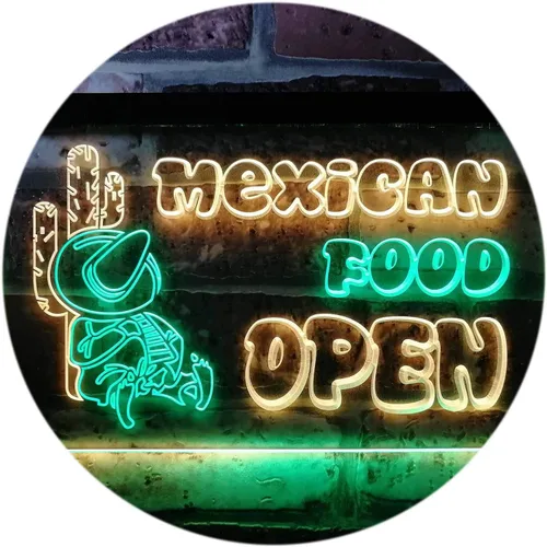 Vista 19 de ADVPRO Letrero de neón LED de doble color, barra de cactus de comida mexicana, azul y rojo, 12 x 8.5 pulgadas st6s32-i0101-br