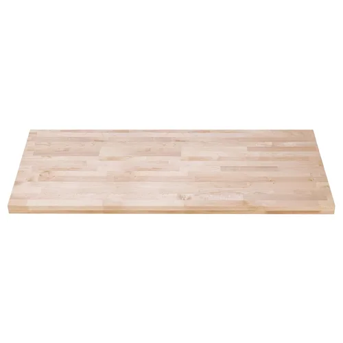 Vista 16 de DuraSteel Mesa de madera maciza, encimera de bloque de carnicero de 24 x 12 pulgadas, tabla de cortar de madera de losa de arce natural para mesa