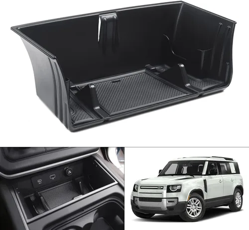 Vista 9 de Karltys Organizador Oculto de Consola Central para Accesorios Land Rover Defender Defender 90 110 130 2020-2025 2026 Caja de Almacenamiento Oculta