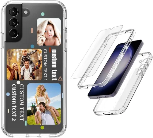 Vista 13 de Funda resistente personalizada para Samsung Galaxy S20 FE [protector de pantalla de vidrio templado] [carcasa de silicona suave] [parachoques de PC]