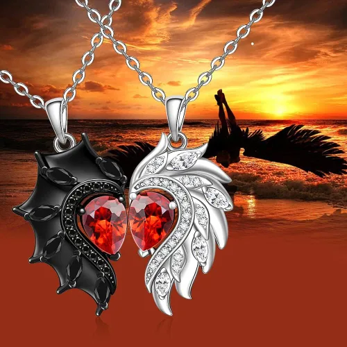 Vista 5 de Collar Yin Yang con árbol de la vida a juego para parejas, gato, sol y luna, colgante de Yin Yang, árbol genealógico, regalos de YinYang