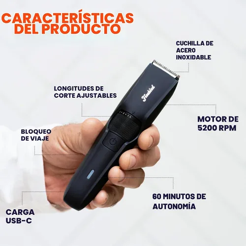 Vista 5 de Freebird BeardSeries - Recortadora de barba ultra afilada con esfera de precisión, cuchillas de acero inoxidable, 40 ajustes de longitud