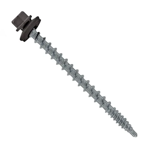 Vista 70 de Fasteners Plus ST Fastening Kwikseal Woodbinder Tornillos de Metal a Madera #10 X 1 Burgundy con Arandela de Goma EPDM, 250 Unidades - Diseñados