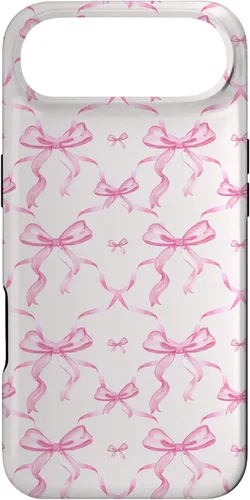 Vista 16 de Cintas y lazos rosados estéticos en acuarela para iPhone 17