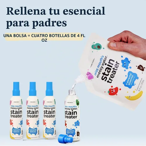 Vista 4 de Miss Mouth's Messy Eater - Tratamiento de manchas - Spray de 16 oz y bolsa de repuesto de 16 oz