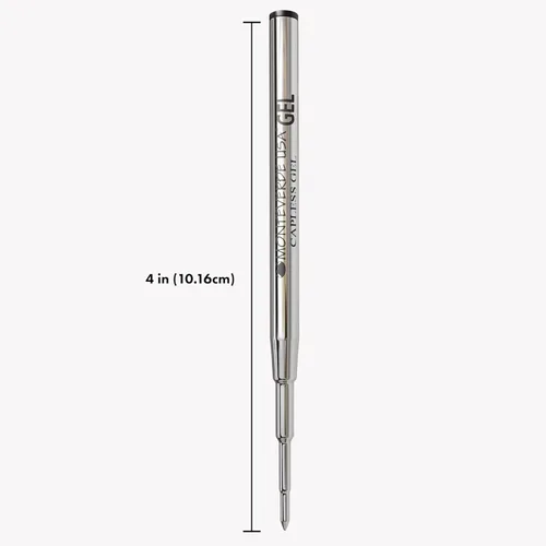 Vista 3 de Monteverde Recambio de bolígrafo de gel fino para bolígrafos de gel Montblanc, paquete de 6, negro (M423BK)