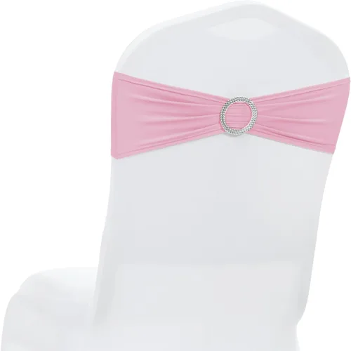 Vista 27 de MDS® Paquete de 10 bandas de elastano para silla con hebilla deslizante para decoración de bodas y eventos, bandas elásticas reutilizables