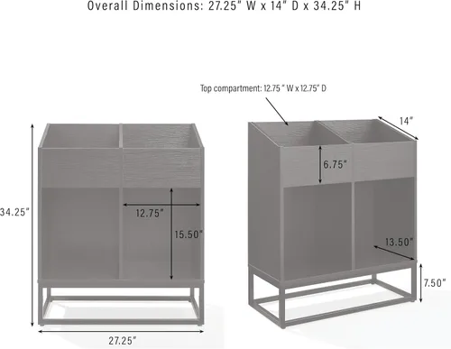 Vista 6 de Crosley Furniture Enzo - Moderno soporte de almacenamiento de discos de vinilo, estantes abatibles orientados hacia adelante para discos, color negro