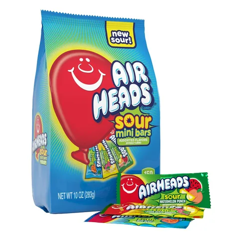 Vista 24 de Airheads Mini barras de caramelo, paquete variado de Taffy, bolsa de 80