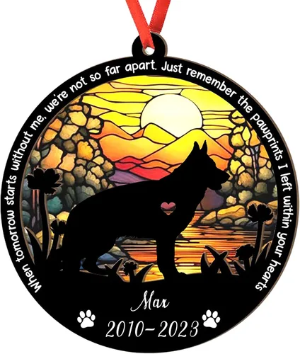 Vista 51 de Adorno personalizado para atrapasoles de sabueso afgano, adorno de Navidad de sabueso afgano – Regalo para perro amante, sabueso afgano