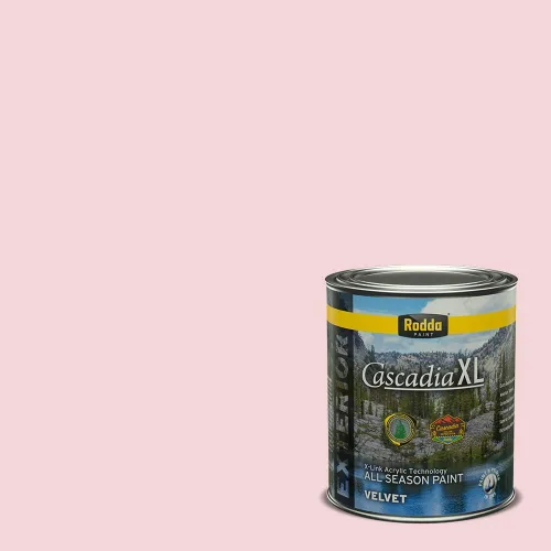 Vista 160 de Rodda Paint CASCADIA ZERO - Pintura plana e imprimación para interiores en uno, cuarto de galón, rosa Mullen