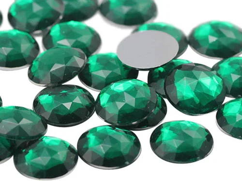 Vista 13 de Joyas de diamantes de imitación acrílicos redondos con parte trasera plana de 0.709 in, adornos de gemas de plástico para cosplay, disfraces