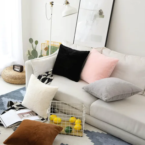 Vista 2 de Home Brilliant Funda de almohada negra cuadrada de piel sintética de 18 x 18 pulgadas, fundas decorativas para decoración de fiestas de otoño, 1